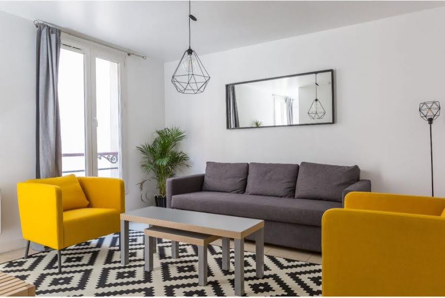 Location meublée appartement 1 pièce 25 m² à Paris 19ème (75019), 1 300 €