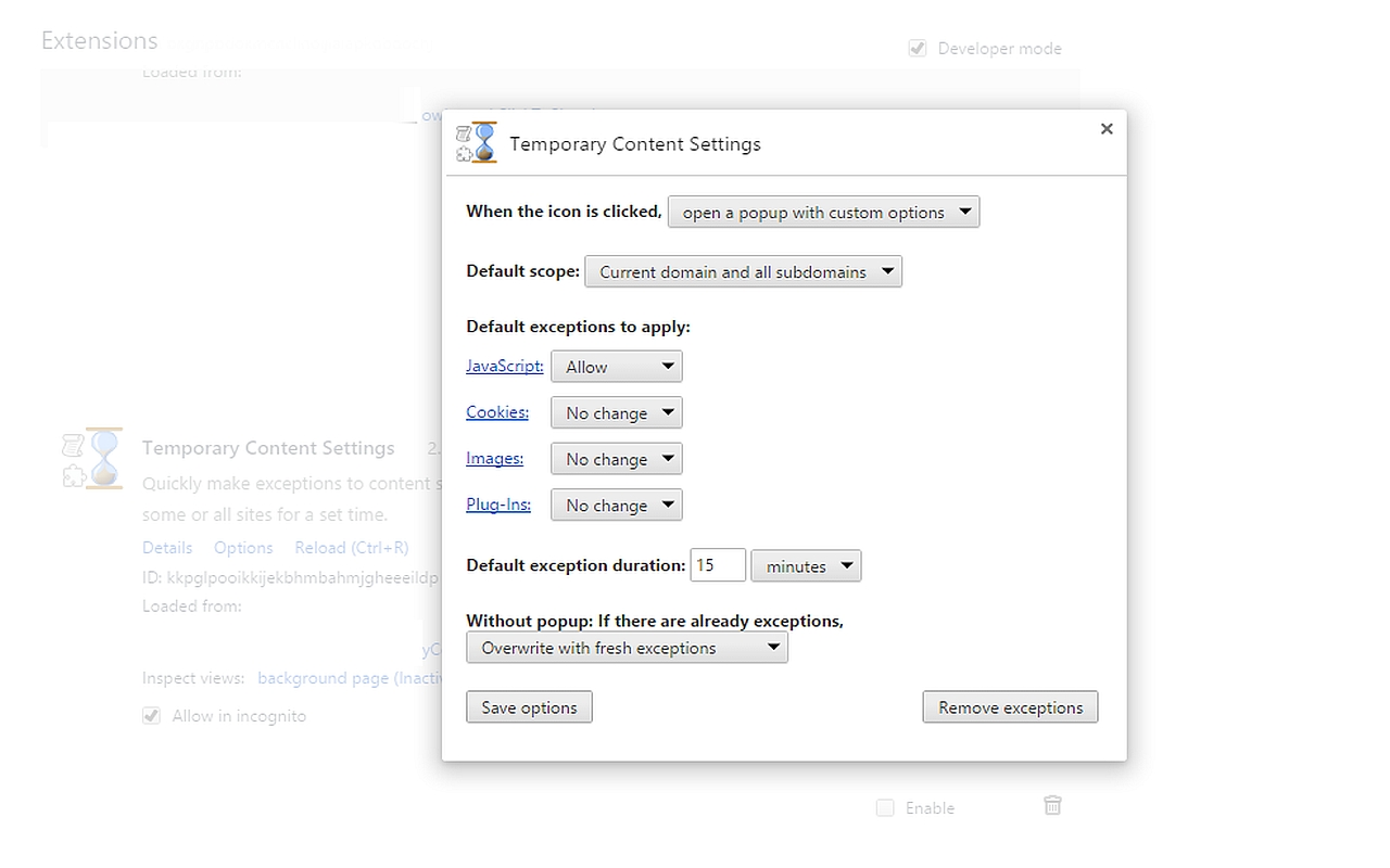 Temporary Content Settings Preview image 2