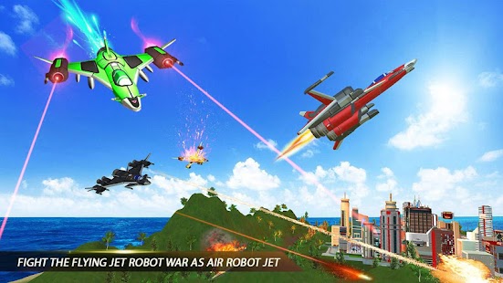 Flying Jet Fighter Robots War Mod Apk - apkmodfree.com