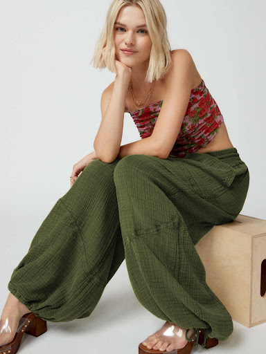 Title 6, Womens Loose Wide Leg Pants Drawstring Legging...