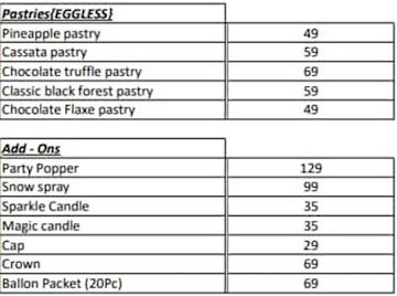 Cakekart 24 menu 