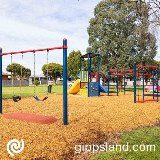 Hackett Park, Longwarry works include the addition of a basket/nest swing to the existing double swing, installation of a larger module equipment with multiple slide and climbing functions including a spider web and monkey bars