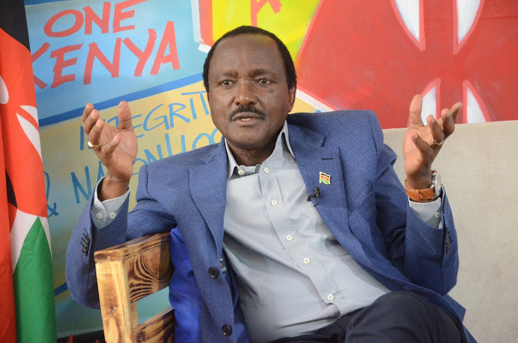 Wiper leader and Kenya Special Envoy to South Sudan Kalonzo Musyoka during an interview with the Star at SKM Command Cenre in Nairobi on September 13.