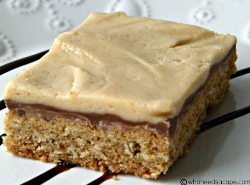 Peanut Butter Frosted Oatmeal Bars