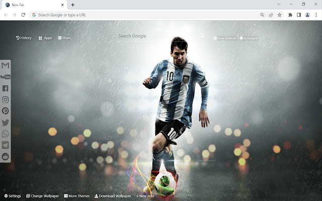 Lionel Messi Wallpaper chrome extension