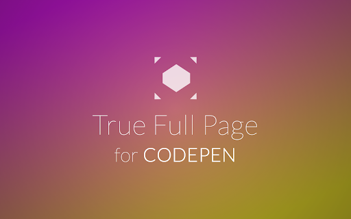 True Full Page for CodePen