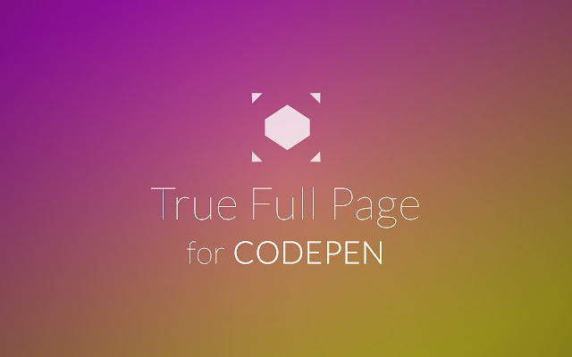 True Full Page for CodePen chrome extension