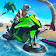 Eau Surfeur Bicyclette Plage Cascades Course icon