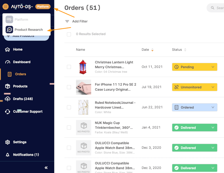 AutoDS Product Research Tool