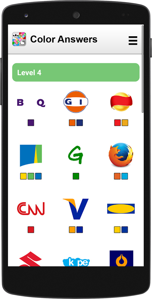 Android application Answers for Logo Quiz (Colors) screenshort