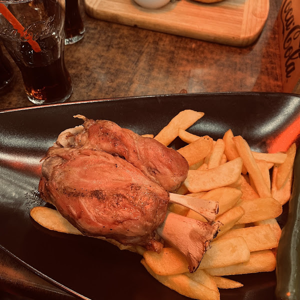 Pork neckle with fries