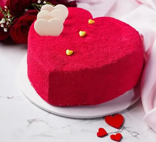 Valentine Red Velvet Heart Shape Cake