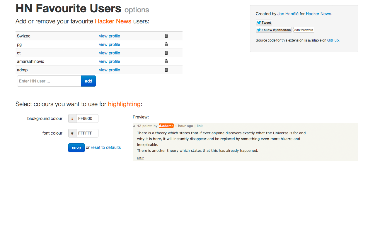 HN Favourite Users Preview image 4