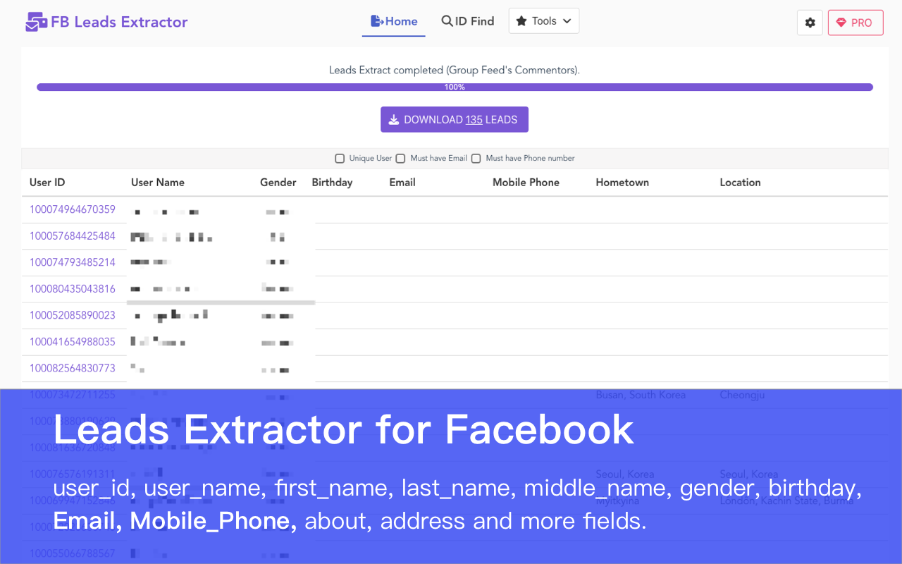 Leads Extractor for Facebook™️ - Email+Phone Preview image 2