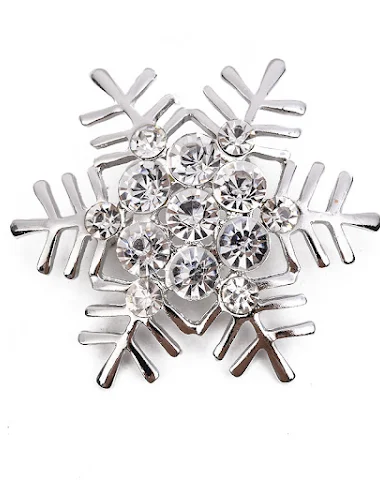 Broche flocon de neige en diamants - 1