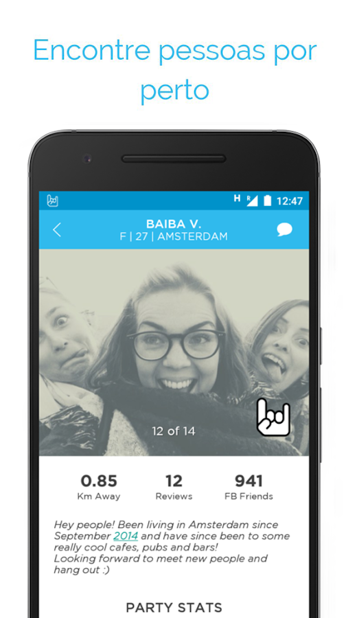   Party with a Local– captura de ecrã 