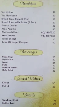 Kashmiri Mughal Darbar menu 3