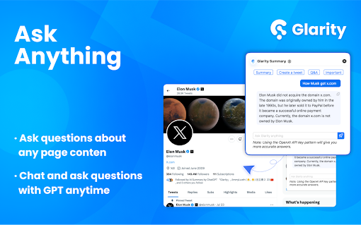 Glarity ChatGPT: Summary & Translate AnyPage