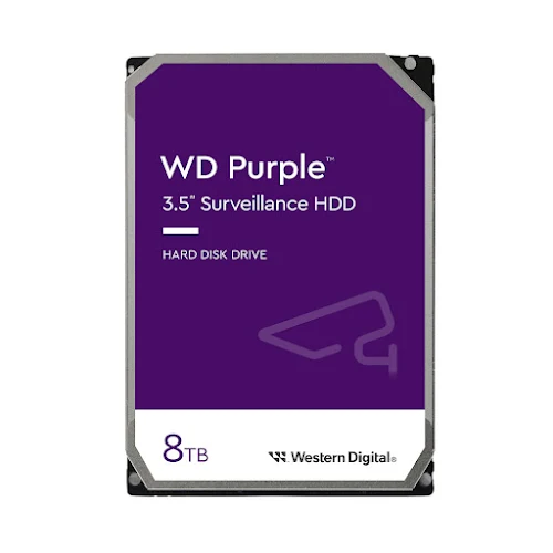 Ổ cứng gắn trong WD HDD Purple 8TB 3.5inch SATA 3, 256MB Cache, 5640RPM (Màu tím) (WD85PURZ)