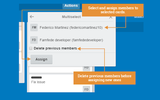 Multiselect for Trello