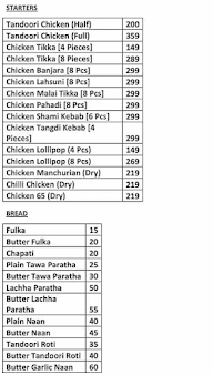 Chicken Habibi menu 3