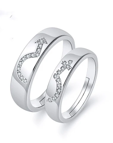 Bague Couple Ouverte, Bijou de Main - 0