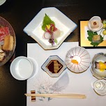 Japanese dinner in the $500 Ryokan at Senkei in Yumoto, Hakone in Hakone, Japan 