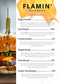 Flamin Burgers menu 1