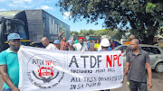 Dozens of truck drivers protested in Richards Bay on Monday.