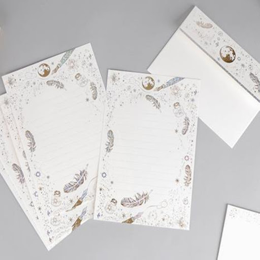Title 3, Bronzing Feather Love Letter Paper, perfect for...