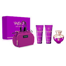 Bộ nước hoa cho Nữ Versace Pour Femme Dylan Purple EDP 100ml + Shower gel + Body lotion + Túi mỹ phẩm_TGNH