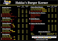 Hakka's Burger Korner menu 3