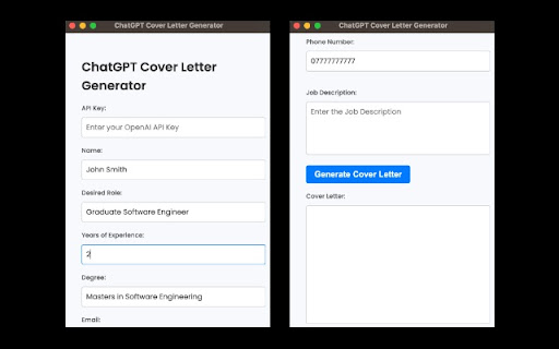 GPT Cover Letter Generator