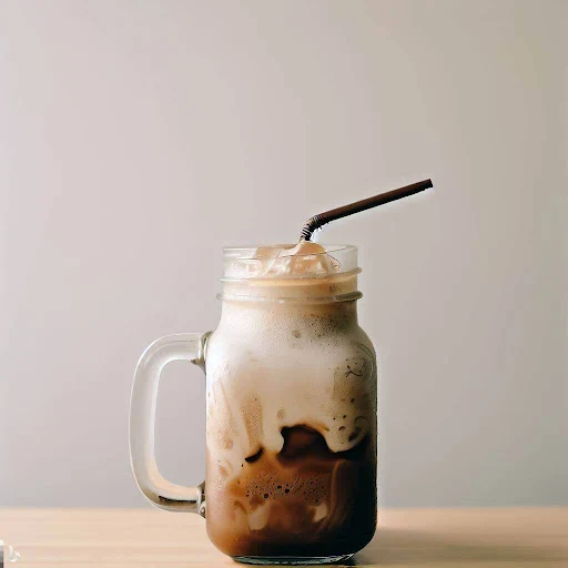 Hazelnut Mocha Ice Cream Soda [450 Ml, Mason Jar]