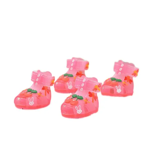 Small Dog Sandals Pet Dog Shoes Summer Shoes Soft Bottom Non-slip Jelly Sandals Rain Shoes Breathable