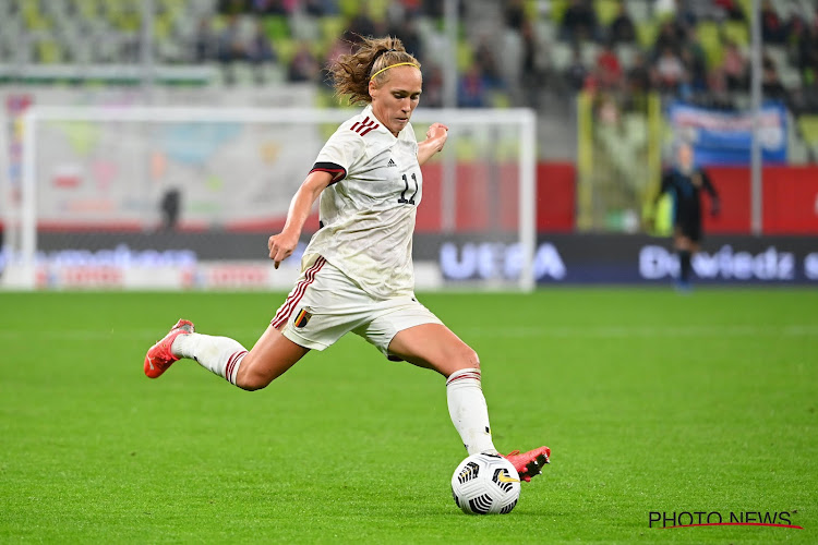 Janice Cayman et les joueurs de l'OL championnes de France