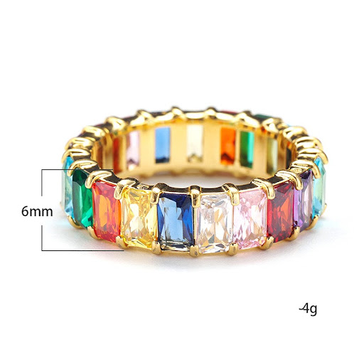 Title 1, Niche Colorful Multi-color Zircon Titanium Stee...