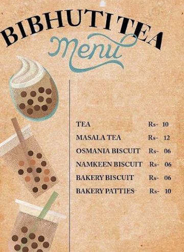 Bibhuti Tea Shop menu 