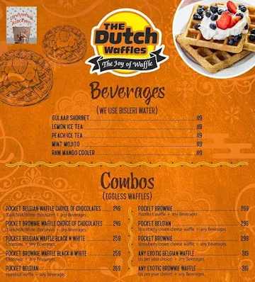 The Dutch waffles menu 