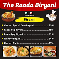 The Rada Biryani menu 1