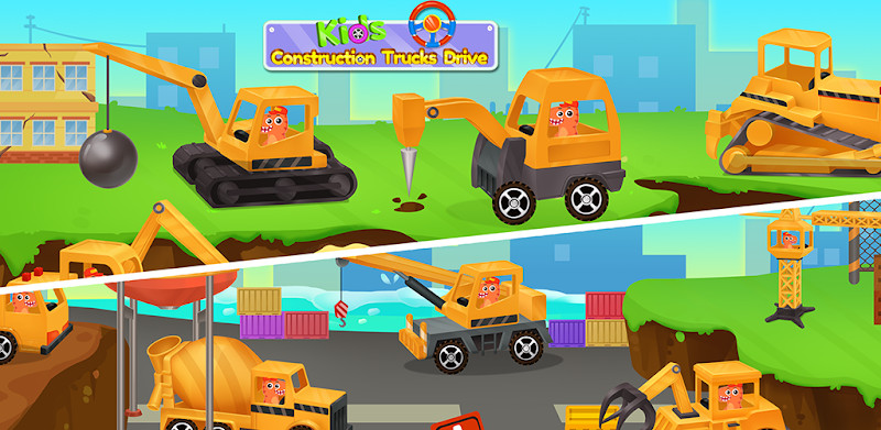 Kids Construction Trucks Drive Games