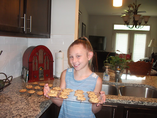 My granddaughter with her favorite cookies!