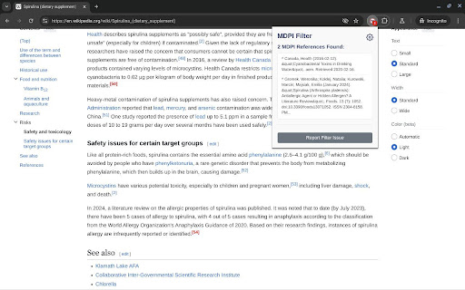 MDPI Filter screenshot 5
