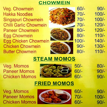 Desi Chinese Food menu 