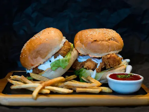 1+1 Bahubelly Crispy Tangy Chicken Burger [2 Burgers]