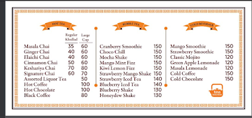 Tea Junction menu 