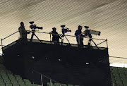 Supersport TV during the Absa Premiership match between Platinum Stars and Orlando Pirates at Royal Bafokeng Stadium on September 15, 2012 in Rustenburg.