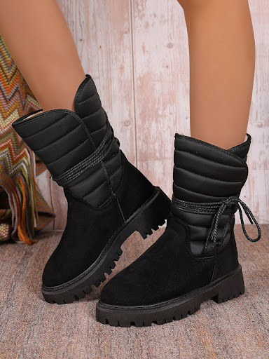Title 5, Womens Fashion Mid-calf Snow Boots with Lace-u...