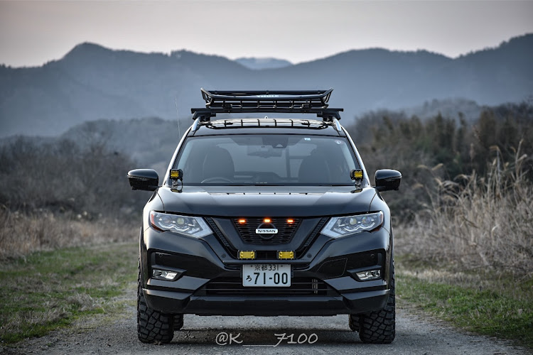 エクストレイルの眼力選手権・唯一無二・THULE・グリルマーカー・リアラダーに関するカスタム事例の投稿画像3枚目