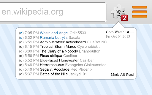 Wikipedia Watchlist
